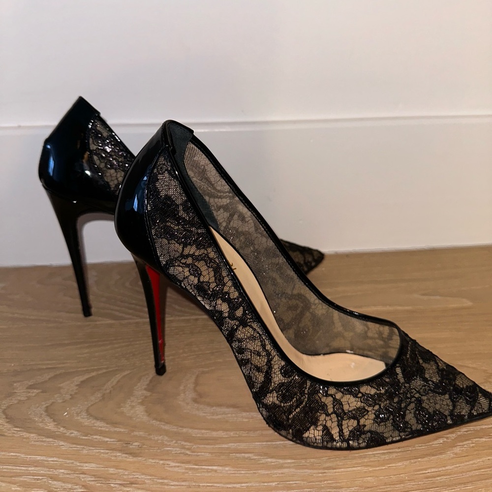 Black Lace Christian Louboutin Pumps